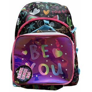 Madison & Dakota Multicolor Print Girls Backpack With Bonus 'Be You' Lunch Bag